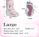 Jewlri Walking Boot for Broken Foot Injury, Air Cam Walker Boot, L - Grey & Light Pink — 4