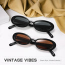 DANAMY Sunglasses Womens Retro Oval Sunglasses for Women Men Fashion Small Oval Sun Glasses 90s Vintage Driving Shades | A-black+leopard+off-white — 6