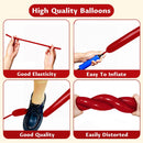 260 Garnet Red Long Balloons for Balloon Garland Thickening Skinny Latex Twisting Animals Modeling Christmas Birthday Wedding Party Festival Decorations 100pcs — 4