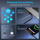 Invisible Stand Charger Cable 240w Fast Charging USB C to USB C Cord 5FT 3