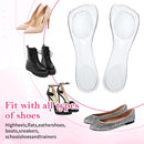 JIEYAO 4Pcs 3/4 High Heel Transparent Inserts, Clear Cushion Insoles Non-Skidding Adhesive Discreet Shoe Pads No-Show Insert for Sandals Flats Boots Pumps — 2