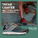 Danner Trail 2650 Hiking Shoes for Men - Durable Suede, Lightweight Textile with Breathable Mesh Lining, Ortholite Footbed & Vibram Traction Outsole - Charcoal/Goblin Blue - Suede — 2