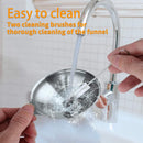 Metal Stainless Steel Funnel, Large Medium Small Funnel Set of 3, Food Grade Mini Funnels for Kitchen Use Filling… — 4