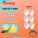 Pedag Drop | German Made | Metatarsal Pads | Anatomically Correct | Metatarsal Arch Support | Vegetable Tan Leather | Self Adhesive | White | Size Large, Fits US Women 11-13 / US Men 8-10 | 3 Pair 4