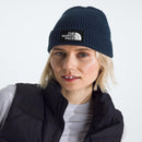 THE NORTH FACE TNF Logo Box Cuffed Beanie | Classic Fit, Rib Knit Winter Hat for Men & Women - Summit Navy — 3