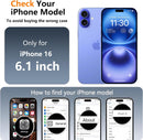 SPIDERCASE Magnetic for iPhone 16 Case,Built-in Kickstand,Clear — 2