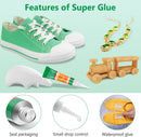 24 X 3g Super Glue Clear, Strong Adhesive Superglue Crazy Fast Drying Cyanoacrylate Glue Tubes with Cap for Shoe… — 4