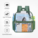 USPECLARE Clear Backpack for Stadium Approved 12×6×12 Transparent Bag | Forest Green | Small — 5