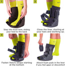 BraceAbility Short Walking Boot - Orthopedic Medical Walker Cast for Broken Toe Injuries, Sprained Ankles, Metatarsal Stress, Post-Op Support Left or Right Foot Fracture Shoe Fits Men and Women (XS) — 8