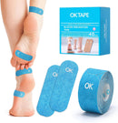 OK TAPE Blister Prevention Tape, 40 Pcs, Moleskin for Blisters, Shoes | Blue — 1