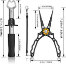 ZACX Fish Lip Gripper Pliers - Upgraded Muti-Function Hook Remover and Split Ring Pliers for Fly Fishing, Ice Fishing, Fishing Gear - Gift for Men (Package B) — 5