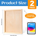 ESRICH 12x16 Inch Wood Panels for Painting, 2 Pack Craft Wood Canvas Boards, Blank Unfinished Wooden Art Board for DIY Art Creations Such as Painting, Acrylic Pouring, Resin, Burning, Collage, etc. | 12x16IN-2Pack — 2