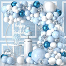 KARLURE Blue Balloon Arch Kit Garland with White Silver Confetti Balloons | Blue White Silver — 1