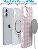 Casely iPhone 16 Case | Pink Plaid | Sunday Best | Compatible with MagSafe | Classic Ultra Slim Design photo 4