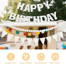 CANREVEL 3 PCS Pre-Strung 3D Happy Birthday Banner Decorations, White — 4