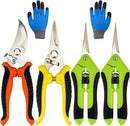 Pruning Shears, 5 Pack Garden Shears with Gardening gloves, Clippers Handheld, Stainless Steel Garden Snips, Lengnoyp Pruners for Gardening — 1