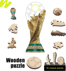 FIFA World Cup 2026 Wooden Pocket Puzzle 26Pcs Mini Trophy Decor 5.5x2.2in — 2