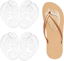 Gel Metatarsal Pads for Thong Sandals Flip-Flops, 2Pairs Forefoot Cushion Inserts, Ball of Foot Grip Pads for Metatarsal Support and Pain Relief, Anti-Slip 1