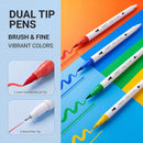 TANMIT 36 Dual-Tip Brush Pens, Art Markers for Adult Coloring Books | 36 Dual Pens — 2