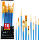 AROIC 10 Pcs Paint Brushes, Acrylic Oil Watercolor Painting Brush Set | 10pcs-blue — 1
