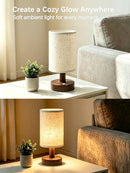 Rechargeable Cordless Table Lamp – 4000mAh Battery Bedside Lamp, Mini Touch Control Dimmable LED Light with 3 Color… — 2