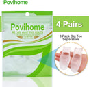 Povihome 8 Pack Bunion Cushion and Protector(1/2'' Thick), Bunion Pads, Bunion Corrector and Bunion Relief with Gel Shield, Treat Pain in Big Toe Joint, Realign Big Toe and Relieve Bunion Pain | Clear — 6