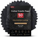 SuFly Carbon Paper for Tracing, Black Graphite Paper for Drawing, 50 Sheets | Graphite Black | 8.5 in. x 11 in. (1 Pack) — 1