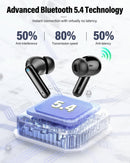 Wireless Earbuds, Bluetooth 5.4 Headphones Bass Stereo/Clear Calls, Black photo 4
