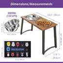 Elevated Dog Bowls for X-Large Dogs with Spill Proof Mat 2 X-Large 3000ML(13CUPS) Stainless Steel Dog Bowls, 16.5" Tall Raised Dog Bowl Stand,Dog Food & Water Bowls for Large, Extra Large Dogs — 5