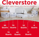 Rubbermaid Cleverstore Clear 32 Qt, 6 Pack Stackable Plastic Storage Bins with Lids, Great for Closet and Laundry Storage, Organizing in the Home — 6