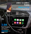 USB C Cable 3ft 2Pack USB C to USB C Charger Cable for Car, Coiled Type C 3