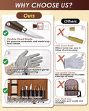 Wood Carving Kit Whittling Kit: Wood Carving Knife Tools with Leather Case | Brown — 6