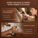 Suede Conditioner and 3-in-1 Leather Cleaner and Conditioner,for Car Interiors, Apparel, Furniture, Boots — 4