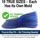 Insoles Men - Work Comfort for Standing All Day, Low Arch Support with Anti-Slip U-Heel Cup for Work Boots and Shoes, Unisex (Blue, US 8.5-9 Men = 10-10.5 Women) — 5