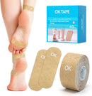 OK TAPE Blister Prevention Tape, 40 Pcs, Moleskin for Blisters, Shoes | Beige — 1