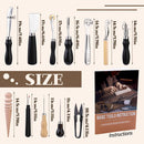 BUTUZE Leather Tooling Kit, Practical Leather Working Tools with Beveler, Groover, Stitching Punch Sewing Thread and Needles - Comes with Roll Bag and Manual — 2