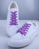 Teskyer Shoe Laces for Sneakers, 4 Pairs Flat Shoelaces | Light Purple — 3