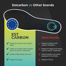 EstCarbon - Carbon Fiber Insole - 1 pc, Women 9.5 - Womens Carbon Fiber Shoe Insert - Stiff Foot Plate - Turf Toe Orthotic - Rigid Sole for Hallux Rigidus, Mortons Extension - Sneaker Support — 7