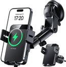 Wireless Car Charger 15W Auto Clamping Phone Holder Dash Windshield Vent photo 1