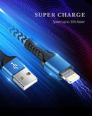 Short iPhone Charger Cord, 1FT/2Pcs USB A to Lightning Cable Fast Charging 4