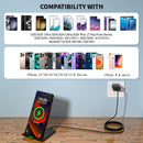 Fast Wireless Charger,Desk Wireless Charging Stand with 20W PD USB Adapter for Samsung Galaxy S25/S24/S23/S22/S21/Note 20,Pixel 8/7 Pro,for iPhone 17 Pro Max/17 Pro/17/16 Pro Max/16/15/14/13/12,Black photo 4