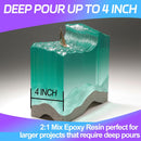 Deep Pour Epoxy Resin - 1.5 Gallon Crystal Clear Resin Epoxy Kit for 2-4" Pour Depths: Not Yellowing and No Bubble… — 3