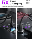 LISEN Car Charger USB C, 69W Cigarette Lighter USB Charger Adapter, 2 Pack photo 4