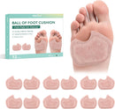 Ball-of-Foot Cushions Pads for Women Men - Welnove 6 Pairs Felt Metatarsal Pads for Dancer Forefoot Support - Soft Foot Pad for Metatarsalgia, Morton’s Neuroma, Calluses, Fit for High Heels,Shoes 1