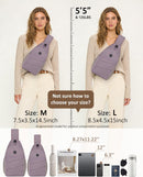 Pritent Crossbody Bags for Women Men Trendy Sling Bag Backpack Casual Chest Bag with Convertible Shoulder Strap | Large | Light Purple — 7