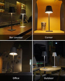 KDG 2 Pack Cordless Black Table Lamps, Rechargeable Portable LED Desk Lamps — 8