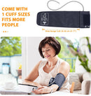 Blood Pressure Machine, Automatic Upper Arm Blood Pressure Monitor with 2x199 Readout, 4.5 Inch Backlit Large Screen Adjustable Large Cuff 9 to 17 Inches - Arrhythmia and Home Hypertension Detector — 6