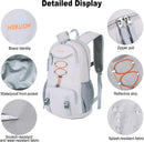 Nerlion 35L Hiking Backpack Travel Backpack for Men Women Camping Waterproof Outdoor Hiking Daypack Lightweight Backpack Silver Orange — 6