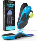 Welnove Carbon Fiber Sports Insoles with Arch Support | Jump Higer & Run Faster Stabilize Better Athletic Insoles for Running, Basketball | Shock Absorption & Energy Return,NOT for Cleats-XL - Blue — 1