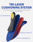WalkHero Plantar Fasciitis Pain Relief Insoles, High Arch Support Inserts - Deep Blue Red — 3